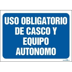 Uso obligatorio de casco y equipo autónomo