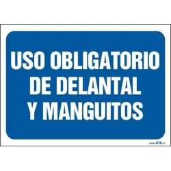 Uso obligatorio de delantal y manguitos