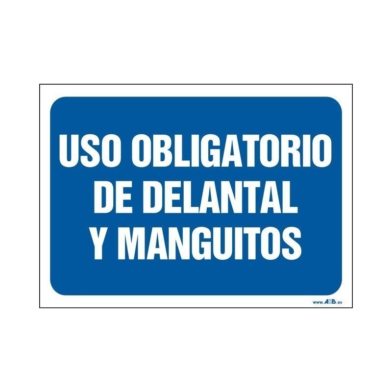Uso obligatorio de delantal y manguitos