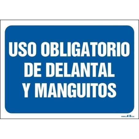 Uso obligatorio de delantal y manguitos