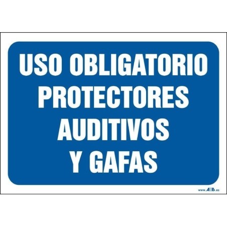 Uso obligatorio protectores auditivos y gafas