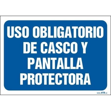 Uso obligatorio de casco y pantalla protectora