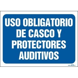 Uso obligatorio de casco y protectores auditívos