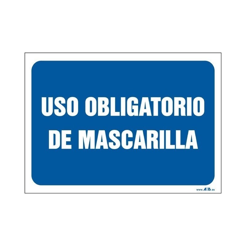 Uso obligatorio de mascarilla