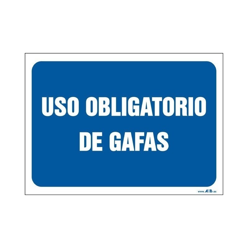 Uso obligatorio de gafas