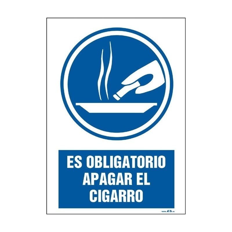 Es obligatorio apagar el cigarro