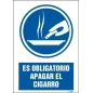 Es obligatorio apagar el cigarro