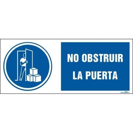 No obstruir la puerta