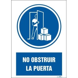 No obstruir la puerta