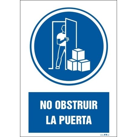 No obstruir la puerta