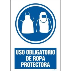 Uso obligatorio de ropa protectora. Modelo II