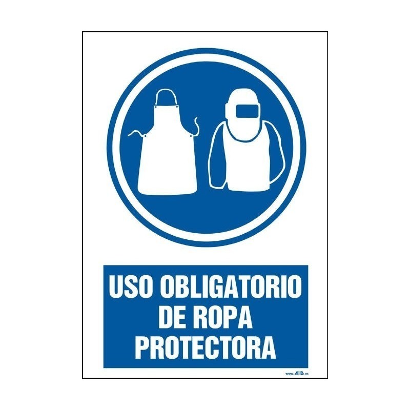 Uso obligatorio de ropa protectora. Modelo II