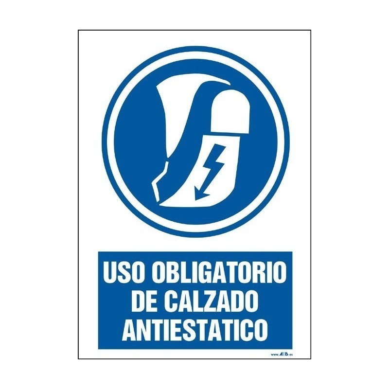 Uso obligatorio de calzado antiestático
