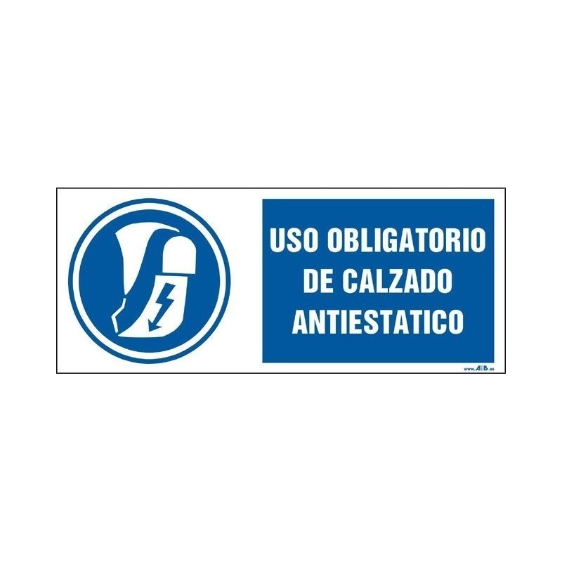 Uso obligatorio de calzado antiestático