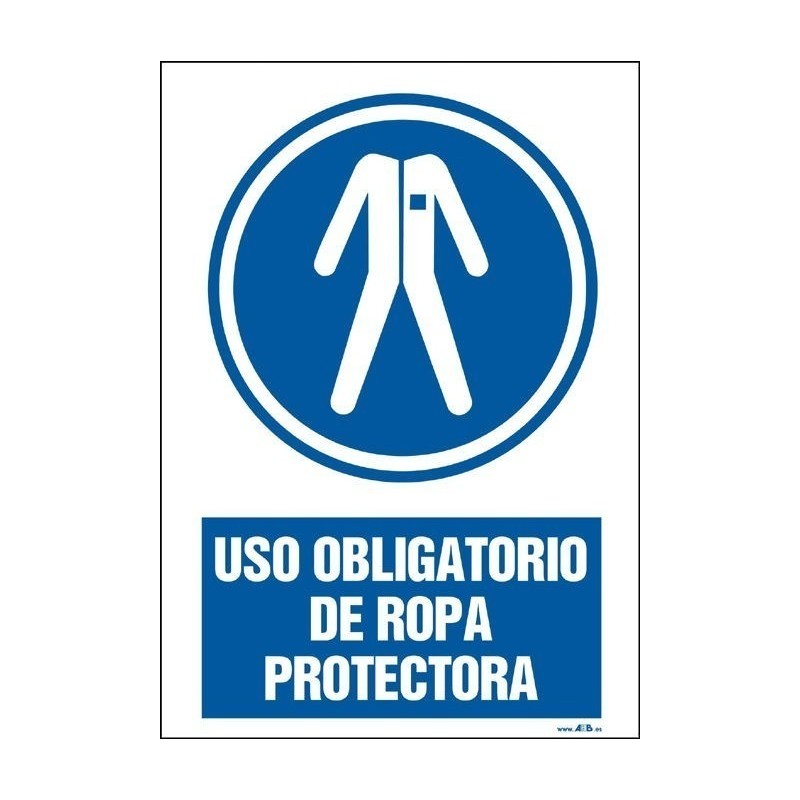 Uso obligatorio de ropa protectora. Modelo I