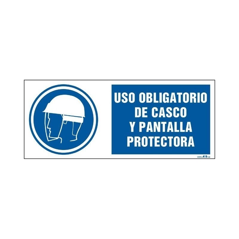 Uso obligatorio de casco y pantalla protectora