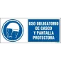 Uso obligatorio de casco y pantalla protectora