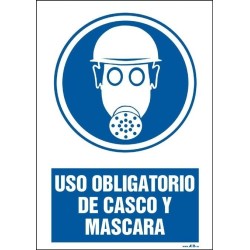 Uso obligatorio de casco y máscara
