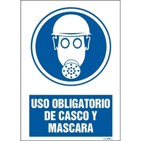 Uso obligatorio de casco y máscara