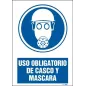 Uso obligatorio de casco y máscara