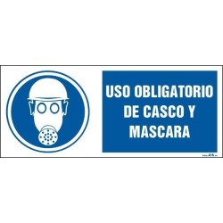 Uso obligatorio de casco y máscara