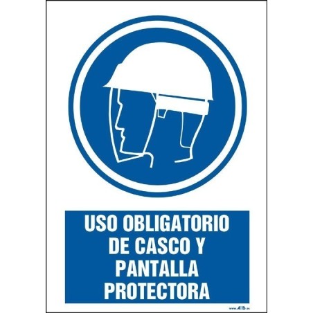 Uso obligatorio de casco y pantalla protectora