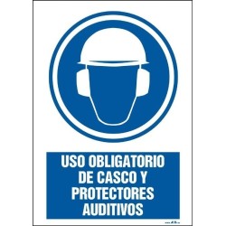Uso obligatorio de casco y protectores auditívos