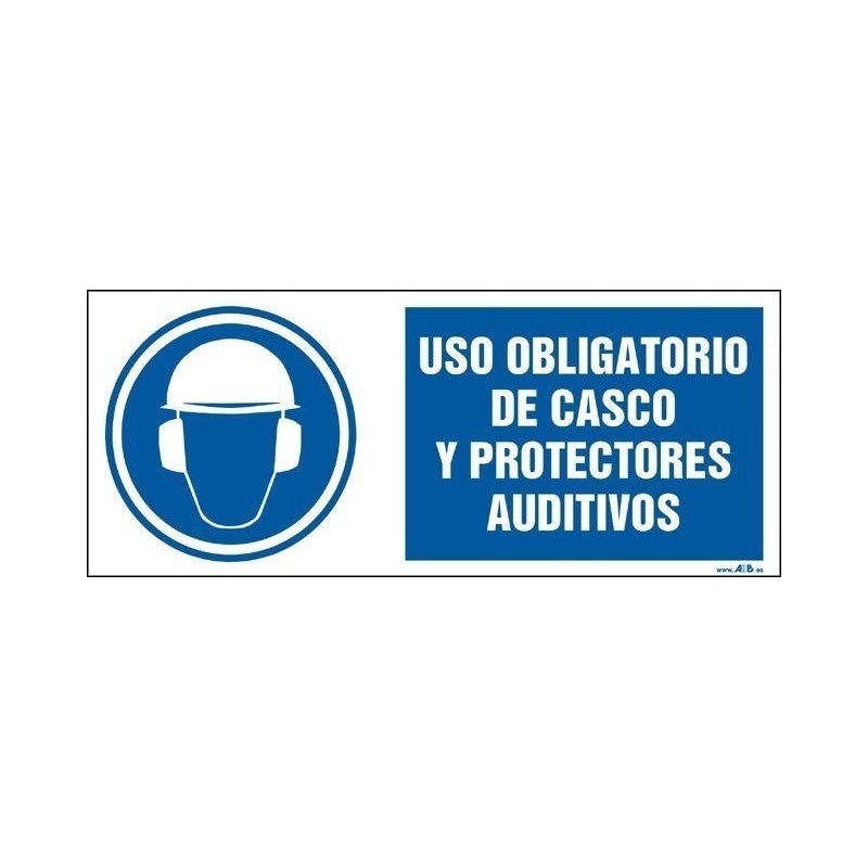 Uso obligatorio de casco y  protectores auditívos