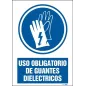 Uso obligatorio de guantes dieléctricos