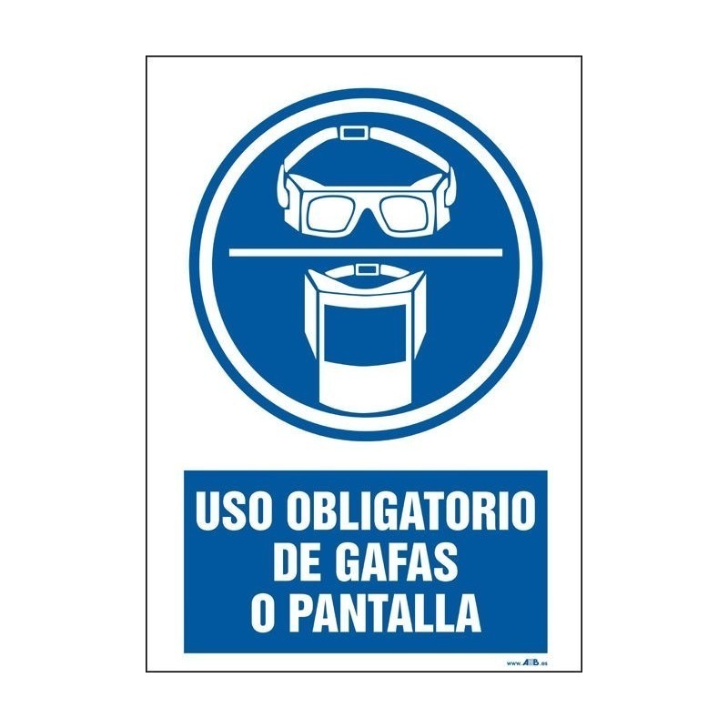 Uso obligatorio de gafas o pantalla
