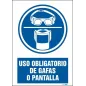 Uso obligatorio de gafas o pantalla
