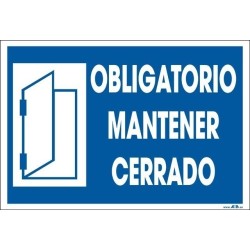 Obligatorio mantener cerrado