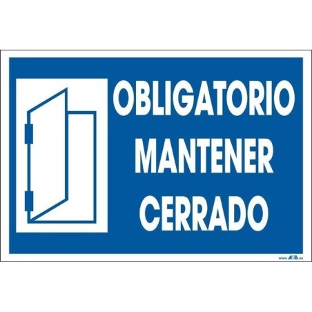 Obligatorio mantener cerrado