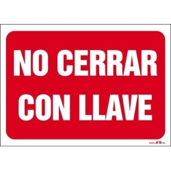 No cerrar con llave
