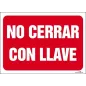 No cerrar con llave
