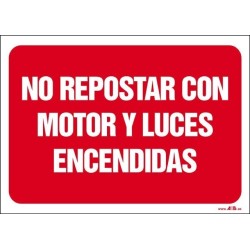 No depositar con motor y luces encendidas