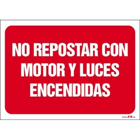 No depositar con motor y luces encendidas