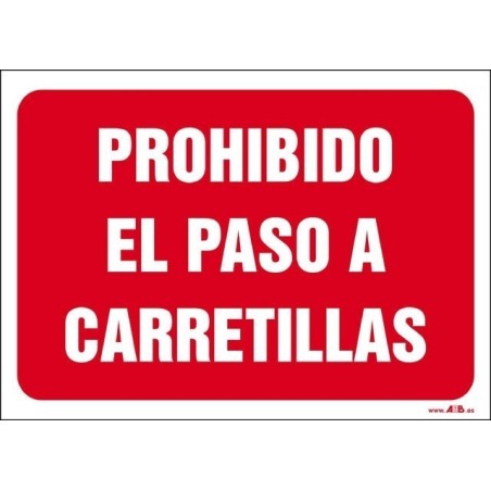 Prohibido el paso a carretillas