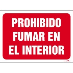 Prohibido fumar en el interior