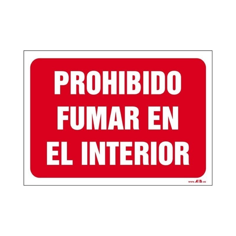 Prohibido fumar en el interior