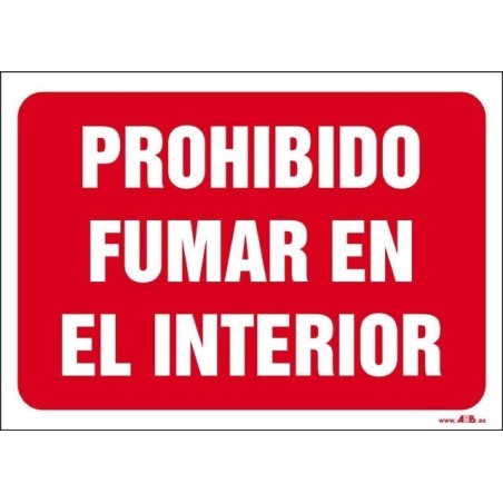 Prohibido fumar en el interior