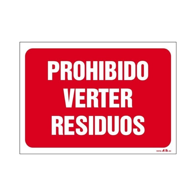 Prohibido verter residuos