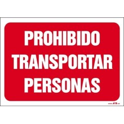 Prohibido transportar personas