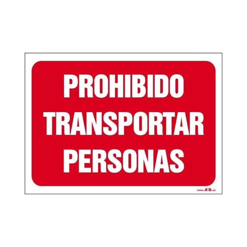 Prohibido transportar personas