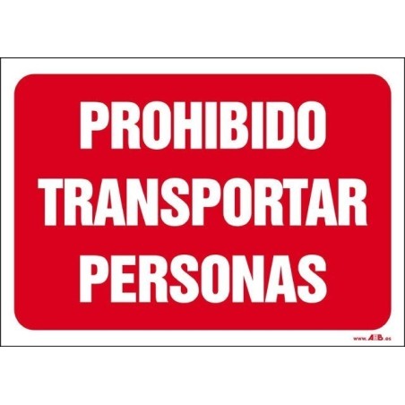 Prohibido transportar personas