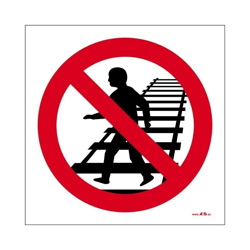 Prohibido cruzar las vías
