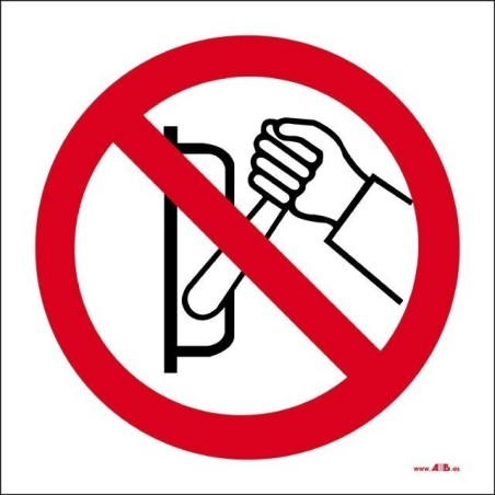 Prohibido accionar