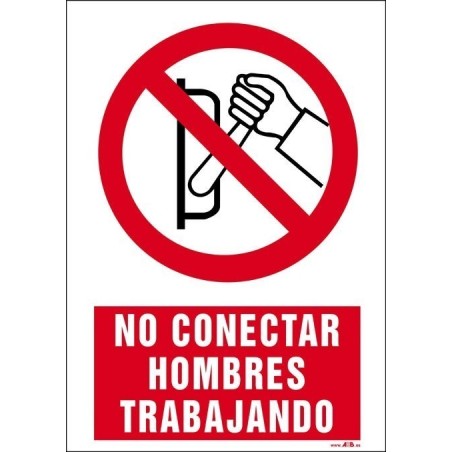 No conectar hombres trabajando