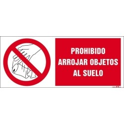 Prohibido arrojar objetos al suelo