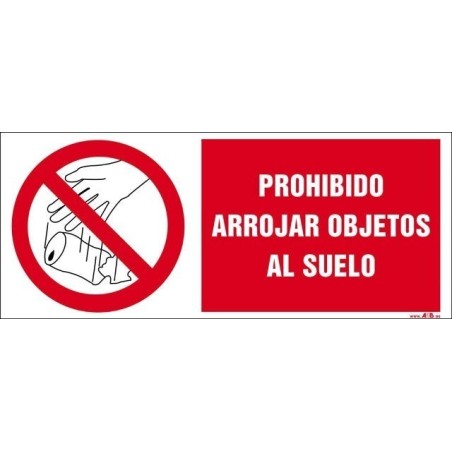Prohibido arrojar objetos al suelo